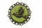 Miniblings Taube Brosche Taubenbrosche Vogel Anstecker Pin Bronze grün - Handmade Modeschmuck I Anstecknadel Button Pins