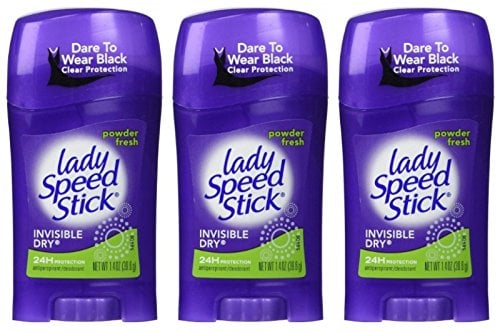Speed Stick Lady Invisible Dry Antitranspirant/Deodorant. Pulver Frisch, 1,4 Ounce (3-Pack)
