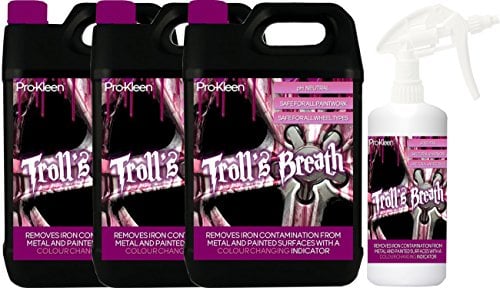 Pro-Kleen Troll's Breath Iron Fallout Remover - Safe for all Wheel Types - pH Neutral Formula with Colour Indicator (16 litres)