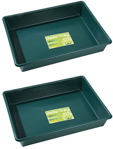 2 x Deep Green Garden Tray