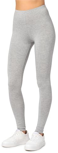 Merry Style Leggings Damen Baumwolle für das ganze Jahr Bequeme Leggings Blickdicht Damen Ideal für Yoga Sport Gym und Freizeit MS10-198 (Melange, 3XL)