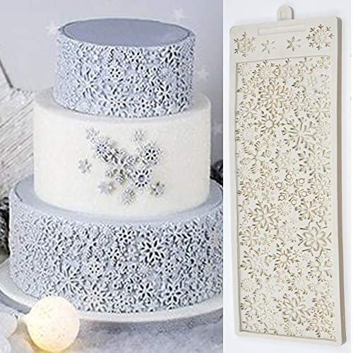 Stampi 3D in silicone per decorazione torte con fiocco di neve