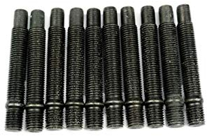 SCC Fahrzeugtechnik 10 x Doppelgewindebolzen M14 x 1,5 68mm | Stehbolzen für Lug Nuts | schwarz |