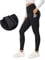 CRZ YOGA Women's Thermal Fleece Lined Leggings High Waisted Warm Winter Yoga Pants with Pockets - 28 Inches Black 10