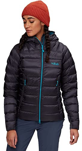 Rab Electron Pro Damen-Winterjacke, leicht, warm, wasserabweisend, Gänsedaunen, Beluga, 38
