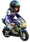 BI ESSE - Tuta da MINIMOTO per bambino in pelle e tessuto professionale, completa di protezioni CE (Blu/Bianco, 3XS (4-5 anni))