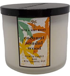 Bath and Body Works Duftkerze mit 3 Dochten, Kokosnuss-Sandelholz, 411 g