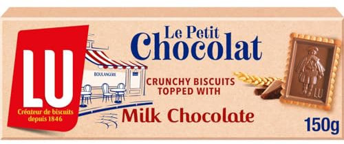 LU Le Petit Chocolate Biscuits, Classic French Chocolate Biscuits, 150 g (Pack of 1)