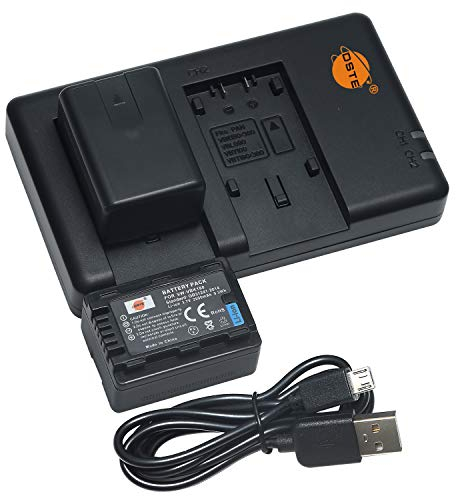 VBK180 Batteria al litio (2 pacchi) e caricatore doppio compatibile con HC-V10, HC-V100, HC-V100M