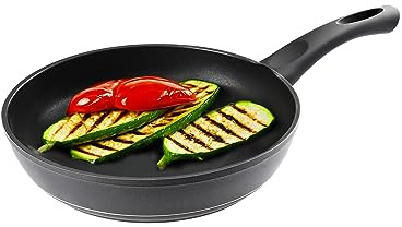 ROYAL Bratpfanne mit spezieller Dyflon Antihaftbeschichtung gleichmäßige Hitzeverteilung Ergonomischer Griff Elegante Bratpfanne für alle Herdarten (24 cm)