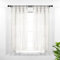 Lush Decor Tenda per finestra in cotone testurizzato macramè, pannello singolo, 101,6 cm di larghezza x 160 cm di lunghezza, bianca, tenda da porta - divisorio per stanza, decorazione da parete o