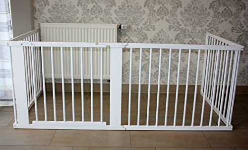 Schutzgitter Absperrgitter Türgitter Treppenschutzgitter V 117 bis 363 cm Weiss (363cm)