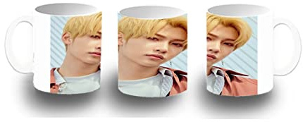 MERCHANDMANIA TAZA BLANCA stray kids Felix Lee hellevator domino color mug.