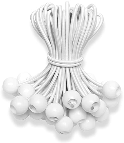 LOOGI Spanngummis mit Kugel 25 Stück, Planenspanner mit Kugel 10cm, Gummispanner Zeltgummis Expanderschlingen Gummischlaufen für Planen Zelt Banner