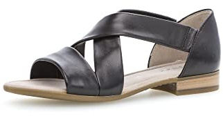 Gabor Damen Riemchensandalen, Frauen Sandalen,Best Fitting,Sommersandalen,Absatz,Sommerschuhe,Freizeitschuhe,schwarz (Gold),38.5 EU / 5.5 UK
