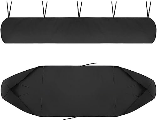 Markisen-Schutzhülle für Markisen, Sonnensegel UV Regen Wasserdicht schneefest mit Schnur Wandmarkise Abdeckplane, für Mobile Markise, Lagerung im Winter, Garten und Terrasse (2M, Schwarz)