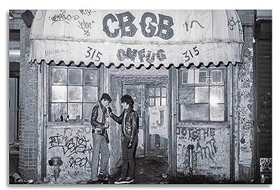 TeDe CBGB, ikonischer Punk Rock Music Club und Veranstaltungsort, dekoratives Gemälde, Druck, Leinwand, Wandkunst, Wohnzimmer, Schlafzimmer, Poster, Gemälde, 50 x 75 cm, ungerahmt