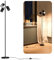 linovum TAVIRA Stehleuchte Wohnzimmer 3-flammig - moderne Standlampe schwarz drehbar mit Fußtaster & 3x GU10 Lampen warmweiß 2W