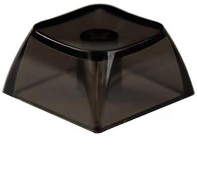 Elacgap Blank Crystal Transparent Black Keycaps PC Material 1U XDA Profile Keycap for MX switches Mechanical Keyboard Backlit (XDA Transparent Black, 100pcs)