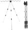 Cocoarm Fishing Rod Tripod Universal Telescopic Fishing Rod Holders Suitable for All Fishing Rods, Strong and Fishing Pole Holder with Advanced Electroplating Technology