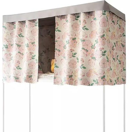 Etagenbett-Himmelbett-Zelt, Einzelbett-Vorhang, Himmelbett, Himmelbett-Vorhänge, Himmelbett-Rahmen, Pfostenstangen, Twin-Top-Etagenbett-Zelt-Baldachin, einziehbar