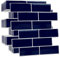 WALPLUS 6-Sheets 3D Stick on Tiles Peel and Stick Wall Easy-Care Self Adhesive for Walls Removable Installing Deep Blue Tile Stickers 30.5x30.5 cm (12)