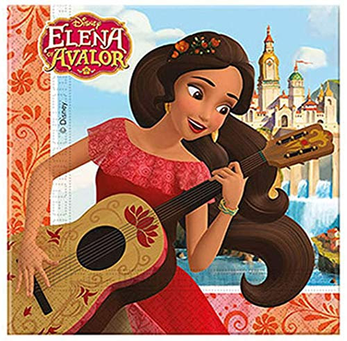 ALMACENESADAN, 5182 Geburtstagsparty, Papierservietten, 33 x 33 cm, Lizenz (Elena von Avalor)