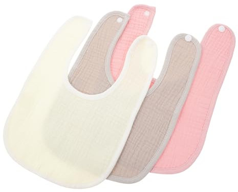 TOYANDONA 3stücke Baumwolllätzchen Für Junge Mädchen Kleinkinder Und Neugeborene Sabbern Und Füttern Mit Druckknopfverschluss Für Saubere Kleidung