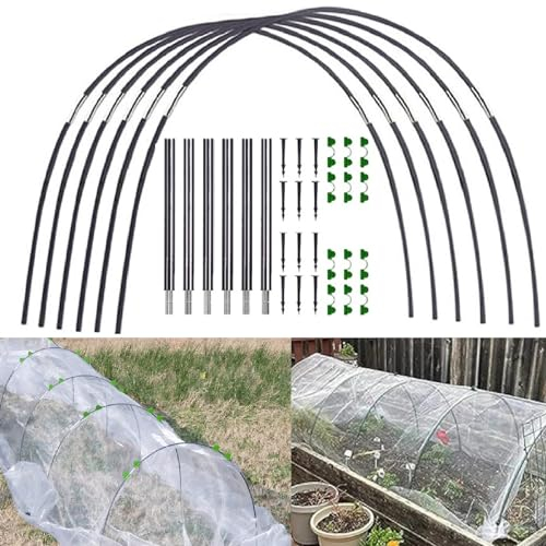 18 PCS Archi per Serra da Giardino Archi per Serre a Tunnel Coperture a Tunnel Protezioni per Piante Archi a Tunnel Cerchi da Giardino per Serra per Piante Crescono Tunnel