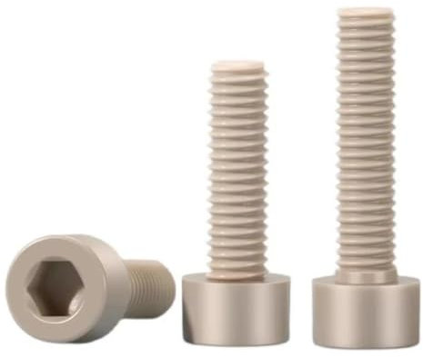 5PCS PEEK Innensechskantschrauben Inbusschrauben Maschinenschraube M2 M2,5 M3 M4 M5, 5 Stück, M4x10mm