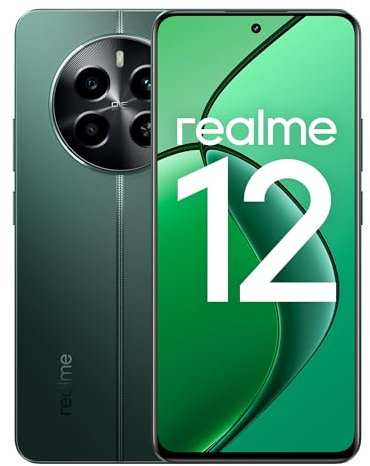 realme Teléfono Móvil 12 4G 8+128 GB,Procesador Qualcomm Snapdragon 685,Pantalla AMOLED ultrafluida de 120 Hz, Sony LYT-600 OIS Portrait Camera,Gran batería de 5000 mAh,Verde,sin Adaptador