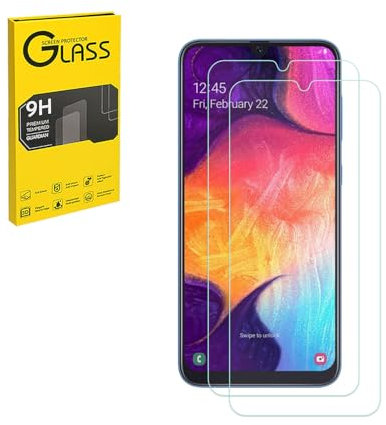 Kompatibel für Samsung Galaxy A50 Displayschutzfolie gehärtetes Glas, Case Friendly, Berührungsempfindlich, 9H Härte