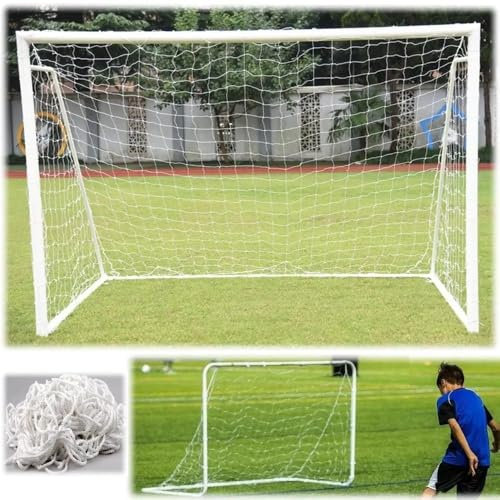 ZiYouao Tornetz 2,4 x 1,8 m Fußballnetz, Fußballtornetz, Fußball-Trainingspfostennetze, Fußballzubehör (nur Netze) Fussballnetze FüR Tore