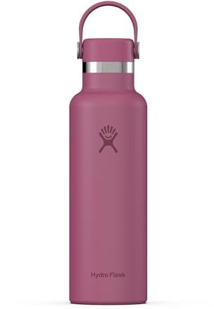 Hydro Flask - Standard Mouth Water Bottle 621 ml (21 oz) - Vacuum Insulated Stainless Steel Water Bottle with Leak Proof Flex Cap and Powder Coat - Reef