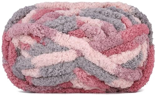 226g Dicke Yarn Zum Handstricken, Diameter 2cmDicke YarnGarn Strickgarn, DickeYarn Zum HäKeln,Yarn DickesGarn Flauschig, DickeYarn FüR Decke, Grobstrick Weiches Wollgarn Haustier Bett Sofa