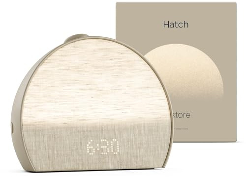 Hatch Restore 3 Sunrise Alarm Clock, Sound Machine, Smart Light (Putty) - White Noise, Screen-Free Sleep Routine