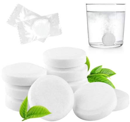 50Pcs Water Bottle Cleaning Tablets, Effervescent Cleaner Tablet for Stainless Steel, Descaler for Kettle Tablets - Individually Packed Cleansing Tablets for All Plastics Glass Drinking Containers