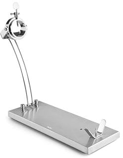 IBILI - Jamonero Plegable + Giratorio Corte Gourmet, Acero Inoxidable, 49 x 16 cms