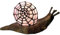 Bieye Land Schnecke Tiffany Stil Buntglas Akzent Tischlampe für Home Decor (Rosa, 10 T x 5 B x 5 H)