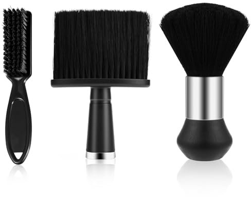 Brosse de Cou de Coiffure,3 PCS Brosses de Coupe de Cheveux Brosse Plumeau de Coiffeur Brosse de Nettoyage de Coiffure Brosse de Cou Brosse de Nettoyage pour Salon Barbier Coiffeurs