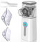 NAHKZNY Inhalateur Nébulisateur Silencieux Nébuliseur Aérosol Portable Alimenté par Piles par USB avec Embouchure Accessoires Faciaux Efficace pour Adulte Enfant pour Voyage Maison Breau