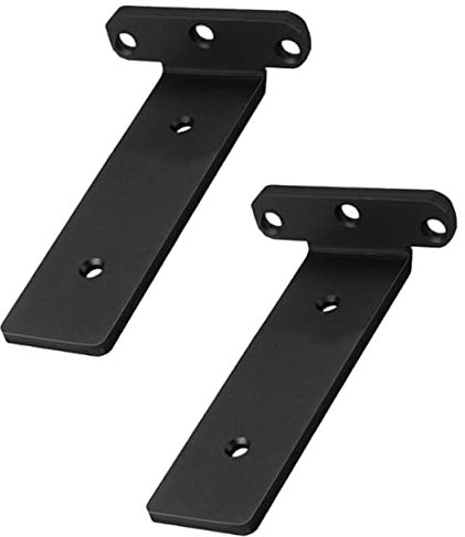 DOITOOL Robuste Schwebende Regalhalterung Versteckte Regalhalterungen 2 Stück Metall-wandhalterungen 4 Zoll Schwarze Schwebende Regale Stabile Unterstützung