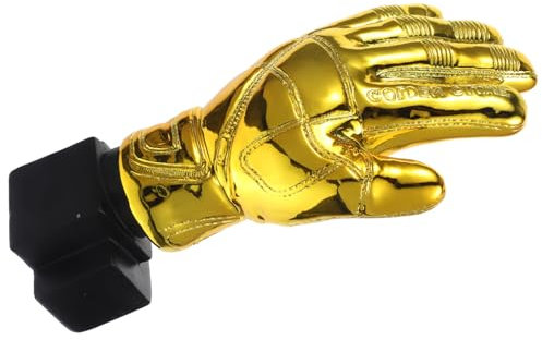 NULYLU Torwart Handschuh Trophäe Resin Goldene Plattierung Auszeichnung Für Torhüter Im Fußballspiel Für Kindergarten Schule Und Büro Mit Sockel