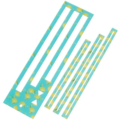 GOMAKERER 4 Stück 4 Stile Vorlagen Zur Reißverschlussherstellung 17.8/20/23/28cm Acryl Reißverschluss-Taschen-Platzierungswerkzeug Nähwerkzeug Organizer Board Nähreißverschlüsse Für Nähvorlagen