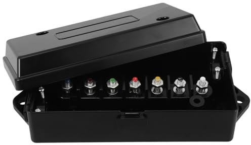 Cabilock Wasserdichter Anschlussdose Für Anhänger Stabile Verkabelung Für Wohnmobile Und Boote Einfache Installation Wetterfestes Kunststoffdesign Für Verschiedene