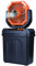 YCYRF Ventilador Nebulizador Portatil con Cubo Grande de 6 L, Batería Recargable USB/Tipo C de 20000 Mah, 3 Boquillas Grandes Y 3 Velocidades de Viento Potentes para Colgar e Iluminar(Orange)