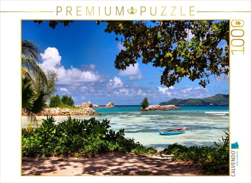Puzzle · Blick von La Digue nach Praslin | Spannendes auf den Seychellen entdecken · 1000 Teile · Lege-Größe 64 × 48 cm · CALVENDO Puzzle