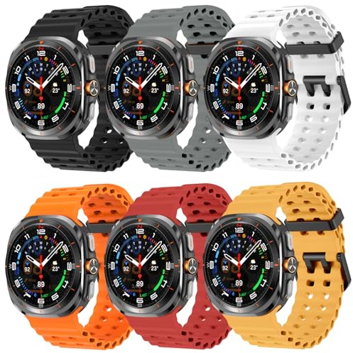 BLBDFCWW Galaxy Watch Ultra 2/1 Armband 47mm，Sport Silikon Marine Uhrenarmband Kompatibel mit Samsung Galaxy Watch Ultra 2/1 Armband 47mm Band