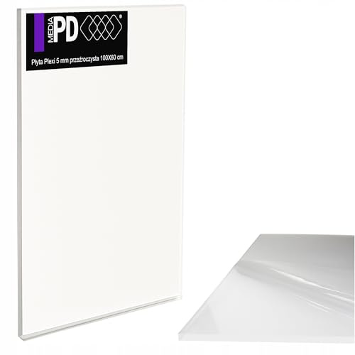 PD Media Acrylglas Transparent - 60x100 cm 5mm - Acrylplatte UV-beständig Antireflexbeschichtung Schlagfest