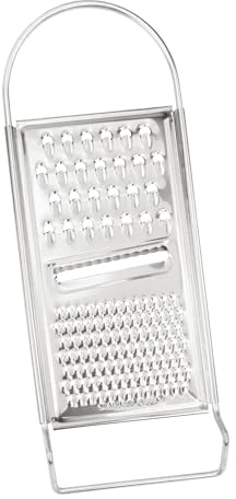 Ainkou Flat Cheese Grater, Stainless Steel Versatile Grater, for Kitchen | 3 Different Grating Grades, Dishwasher, Fit for Cheese, Carrot, Potato, Chocolate